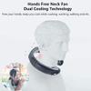 AQUYY Portable Summer Cooling Fan, Mini Sport Neck Hanging Fan Hands Free, USB Air Conditioner Wearable Fan, 3 Wind Speeds, Adjustable Neckband Fan for Outdoor Travel Camping Ideal Gift Black view 2