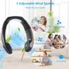 AQUYY Portable Summer Cooling Fan, Mini Sport Neck Hanging Fan Hands Free, USB Air Conditioner Wearable Fan, 3 Wind Speeds, Adjustable Neckband Fan for Outdoor Travel Camping Ideal Gift Black view 3