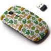 2.4G Wireless Mouse with Cute Pattern Design for All Laptops and Desktops with Nano Receiver - Botanical Tropical view 1