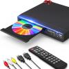 DVD Player, HDMI Region Free DVD Players for Smart TV, 1080P Upscaling, USB Input, HDMI/RCA Output Cable Included, Breakpoint Memory, Built-in PAL/NTSC, CD Players for Home view 1