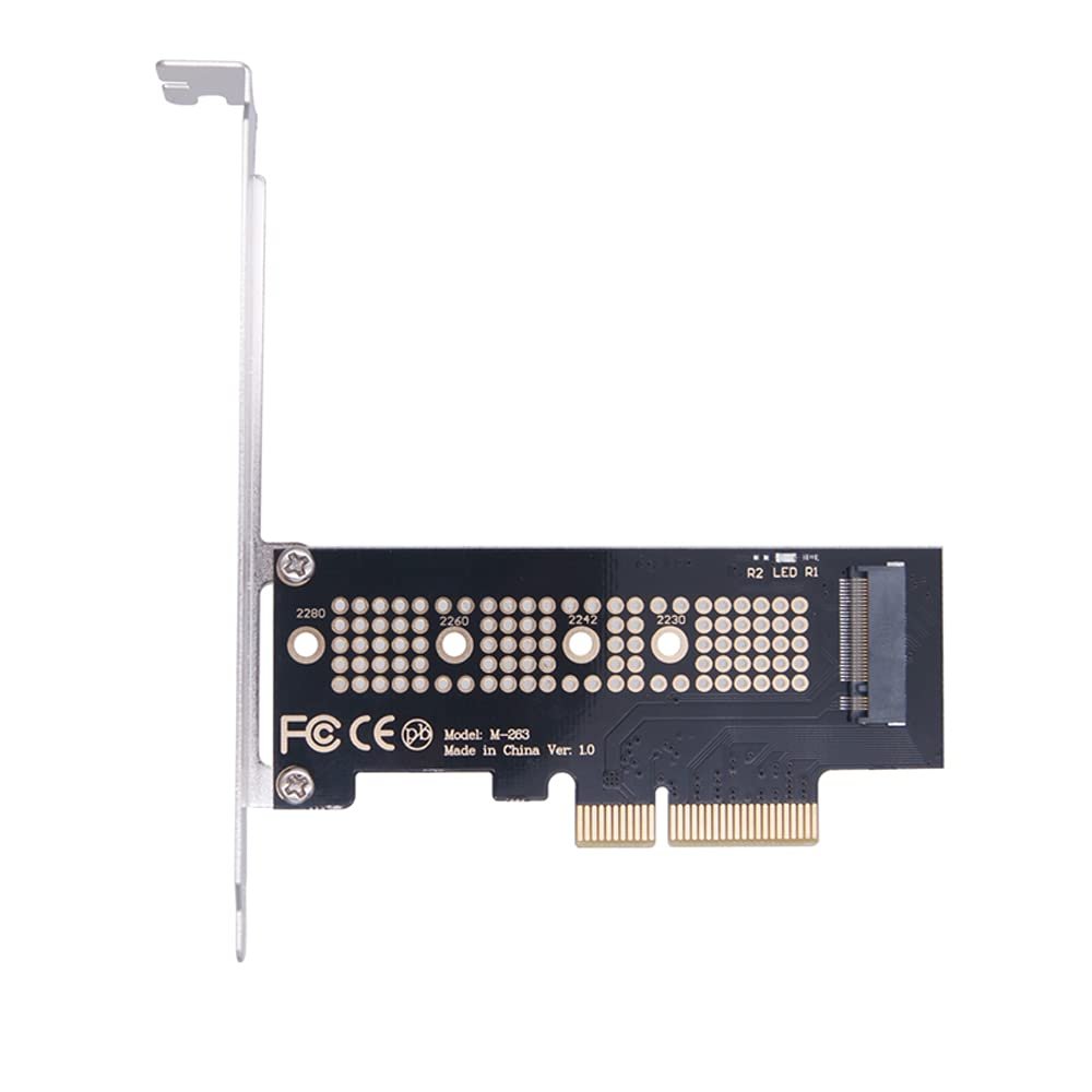 SATMW M.2 NVME PCIE Adapter NVME M2 Adapter NVME SSD PCI Express Card M Key to PCIE 3.0 X4 Adapter for 2230 2242 2260 2280 Full Speed - High Bracket