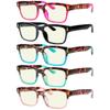 Eyekepper 5 Pack Reading Glasses Blue Light Blocking Readers Computer Eyeglasses Vintage Design +1.00 view 1