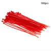 Juvielich 100PCS Red Multi-Purpose Nylon Cable Ties Heavy Duty Self-Locking Nylon Wire Tie-Wraps for Home,Office,Garden and Workshop view 2