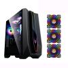 BBNB Computer Cases,Mid-Tower PC Gaming Case ATX/M-ATX/ITX - Front I/O USB 3.0 Port - Acrylic Glass Side Panel - Phantom Fan - Water-Cooling Ready (Size : 3 Fan) view 1