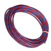 Aicosineg Wire Braided Protective Sleeve for Cable Split Power Cord Protection Flame Retardant Cable Manage Blue and Red 1/6inch 16ft 1Pcs view 1