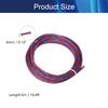 Aicosineg Wire Braided Protective Sleeve for Cable Split Power Cord Protection Flame Retardant Cable Manage Blue and Red 1/6inch 16ft 1Pcs view 2