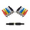 Chironal 12pcs/lot Plastic Lotus Audio and Video Head RCA Male Welding Head AV Male Plug Lotus Plug Welding Connector 4 Colors Red Black White and Yellow (Male 12) view 1