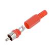 Chironal 12pcs/lot Plastic Lotus Audio and Video Head RCA Male Welding Head AV Male Plug Lotus Plug Welding Connector 4 Colors Red Black White and Yellow (Male 12) view 2