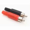 Chironal 12pcs/lot Plastic Lotus Audio and Video Head RCA Male Welding Head AV Male Plug Lotus Plug Welding Connector 4 Colors Red Black White and Yellow (Male 12) view 3