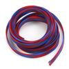 Aicosineg 16ft PET Flexible Braided Cable Sleeve 0.62inch Width Wire Loom Sleeving and Organizer Flexible Wire Mesh Sleeve Wrap Protector for TV Audio PC Cords from Pets Chewing Blue and Red view 1