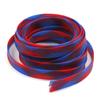 Aicosineg 16ft PET Flexible Braided Cable Sleeve 0.62inch Width Wire Loom Sleeving and Organizer Flexible Wire Mesh Sleeve Wrap Protector for TV Audio PC Cords from Pets Chewing Blue and Red view 2