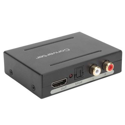 4K Audio Extractor Splitter, to Audio Converter + Optical SPDIF + L/R Stereo Analog Audio Adapter for Stick, Ray Player, HDTV(Black)