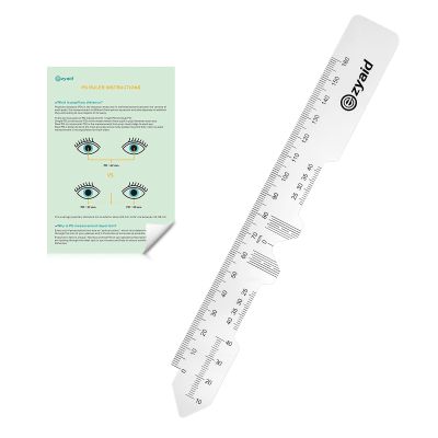 Ezyaid PD Ruler with Instruction Manual - Pupillary Distance Ruler for Pupil Distance Measuring, PD Measurement Tool for Prescription Eyeglasses, Include Eye Care Tips