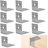 10 Pcs Porous L-shaped Corner Code Heavy Duty 90 Degree Angle Connector L Metal Angle Brackets Steel Sheet Joint Bracket Fastener for Fixing Fence Brackets Windows (6565532mm) view 1