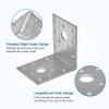 10 Pcs Porous L-shaped Corner Code Heavy Duty 90 Degree Angle Connector L Metal Angle Brackets Steel Sheet Joint Bracket Fastener for Fixing Fence Brackets Windows (6565532mm) view 4