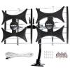 Five Star Multi-Directional 4V HDTV Antenna - up to 200 Mile Range, UHF/VHF, with Installation Kit and Mounting Pole (Renewed) view 1