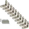 10 Pcs Enhanced Corner Brace Bracket 0.3cm Thickness Stainless Steel L Shape Angle Bracket 90 Degree with Screws for Furniture Corner Support (30x30x16mm) (Size : 30x30mm 3mm thickness) view 1
