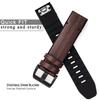 Abanen Quick Easy Fit 22mm Leather Watch Bands for Fenix 6 / Fenix 5, Genuine Leather with Silicone Sweatproof Wrist Strap for Garmin Fenix 6 Pro/Sapphire,Approach S62/S60,Instinct,Quatix 6/5 (Coffee) view 2