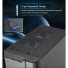 BBNB Computer Cases,Mid-Tower PC Gaming Case ATX/M-ATX/ITX - Front I/O USB 3.0 Port - Acrylic Glass Side Panel - Cable Management System (Color : White) view 3