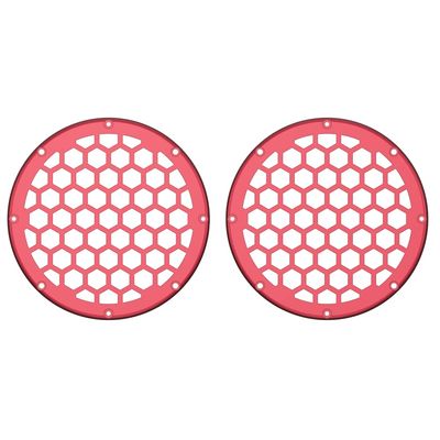 Advanblack US Stock x XBS Color Matched HEX 6.5'' Speaker Grills(2 pcs) Fit for Harley Touring Lower Fairing 6 1/2 Speakers (Velocity Red Sunglo)