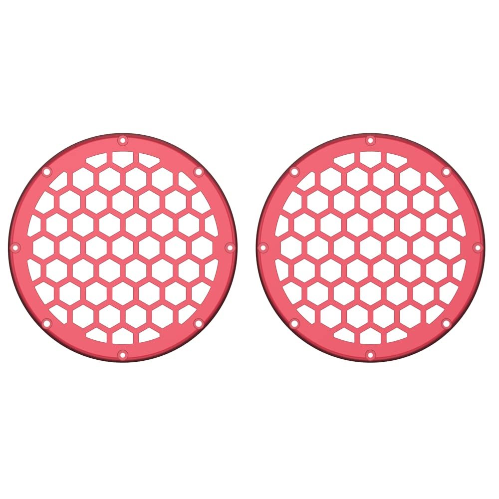 Advanblack US Stock x XBS Color Matched HEX 6.5'' Speaker Grills(2 pcs) Fit for Harley Touring Lower Fairing 6 1/2 Speakers (Velocity Red Sunglo)