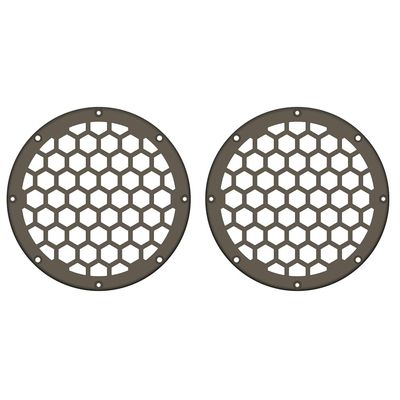 Advanblack US Stock x XBS Color Matched HEX 6.5'' Speaker Grills(2 pcs) Fit for Harley Touring Lower Fairing 6 1/2 Speakers (River Rock Gray Denim)