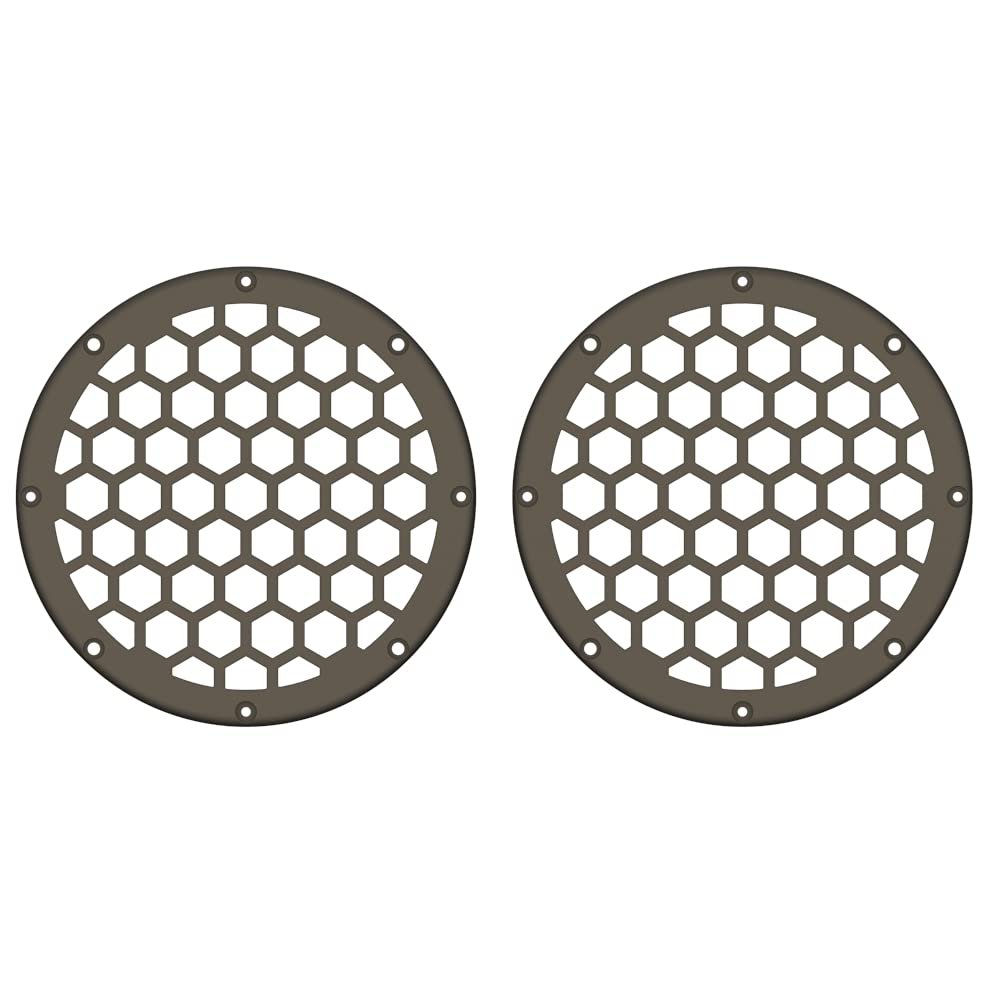 Advanblack US Stock x XBS Color Matched HEX 6.5'' Speaker Grills(2 pcs) Fit for Harley Touring Lower Fairing 6 1/2 Speakers (River Rock Gray Denim)