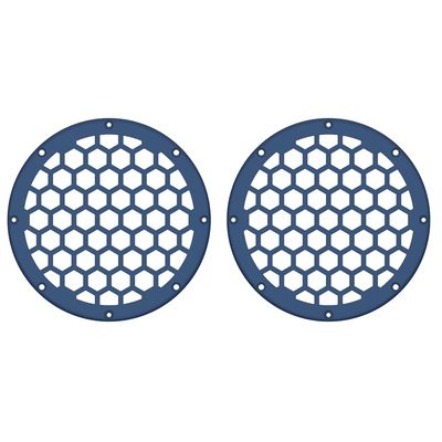 Advanblack x XBS Color Matched HEX 6.5'' Speaker Grills(2 pcs) Fit for Harley Touring Lower Fairing 6 1/2 Speakers (Legend Blue Denim)