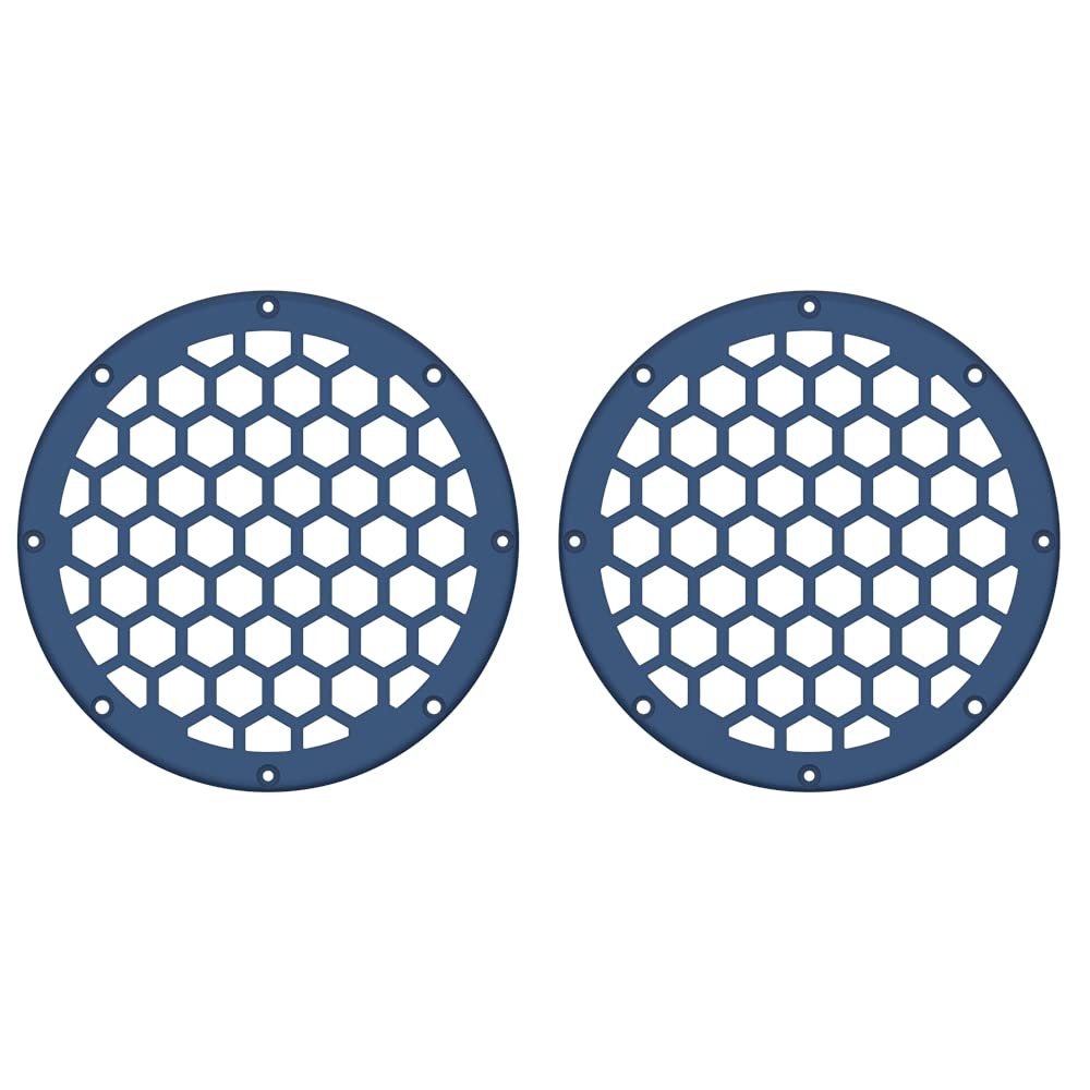Advanblack x XBS Color Matched HEX 6.5'' Speaker Grills(2 pcs) Fit for Harley Touring Lower Fairing 6 1/2 Speakers (Legend Blue Denim)