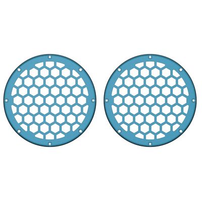 Advanblack x XBS Color Matched HEX 6.5'' Speaker Grills(2 pcs) Fit for Harley Touring Lower Fairing 6 1/2 Speakers (Tahitian Teal)