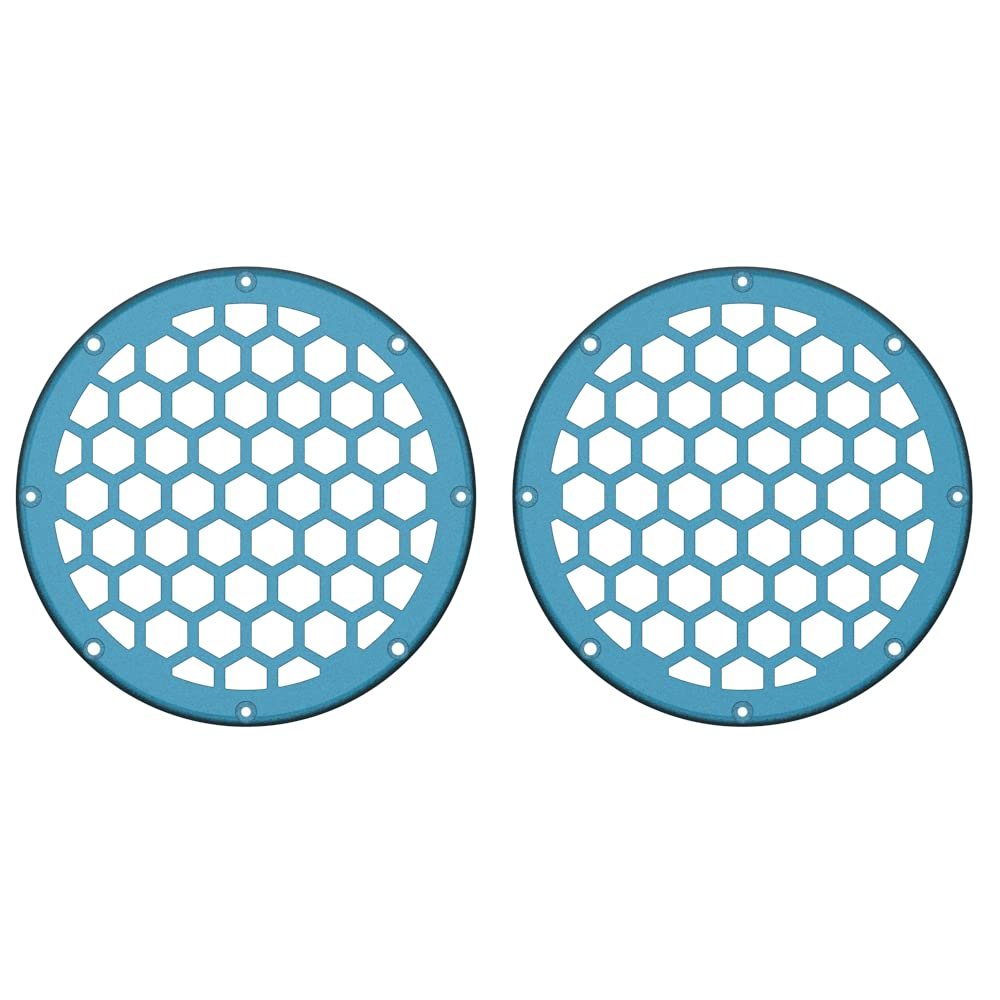 Advanblack x XBS Color Matched HEX 6.5'' Speaker Grills(2 pcs) Fit for Harley Touring Lower Fairing 6 1/2 Speakers (Tahitian Teal)