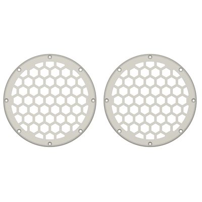 Advanblack x XBS Color Matched HEX 6.5'' Speaker Grills(2 pcs) Fit for Harley Touring Lower Fairing 6 1/2 Speakers (Bonneville Salt Pearl)