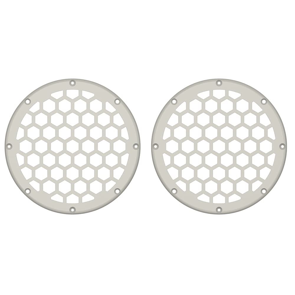 Advanblack x XBS Color Matched HEX 6.5'' Speaker Grills(2 pcs) Fit for Harley Touring Lower Fairing 6 1/2 Speakers (Bonneville Salt Pearl)
