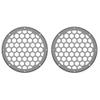 Advanblack x XBS Color Matched HEX 6.5'' Speaker Grills(2 pcs) Fit for Harley Touring Lower Fairing 6 1/2 Speakers (Billet Silver) view 1