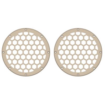 Advanblack x XBS Color Matched HEX 6.5'' Speaker Grills(2 pcs) Fit for Harley Touring Lower Fairing 6 1/2 Speakers (Sand Camo Denim)