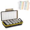 40 Slots Memory Card Case + 120 Count Card Labels: Camera Memory Card Holder Organizer with Memory Card Labels for SD SDHC SDXC Cfexpress Card view 1
