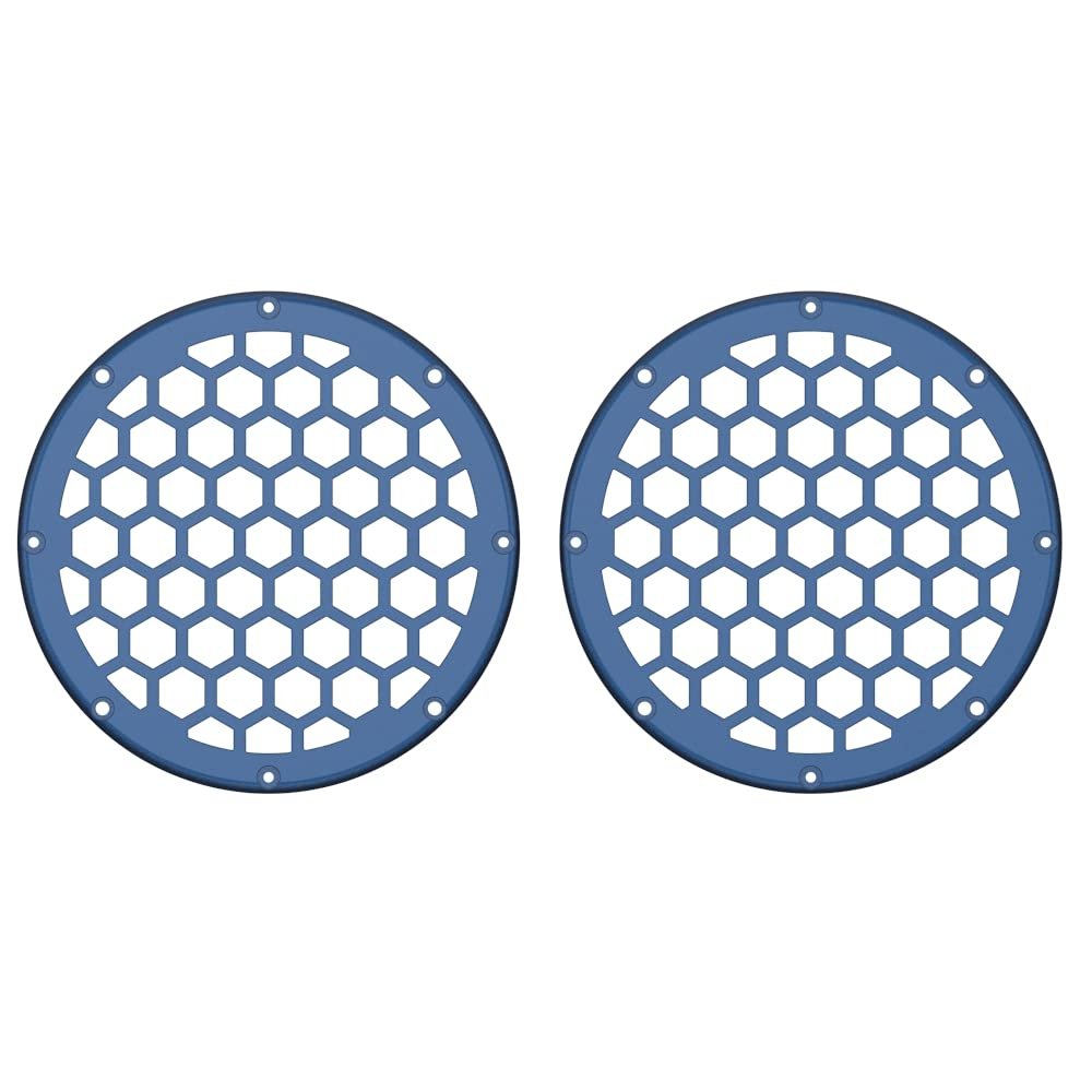 Advanblack x XBS Color Matched HEX 6.5'' Speaker Grills(2 pcs) Fit for Harley Touring Lower Fairing 6 1/2 Speakers (Dark Blue Pearl)