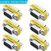 Warmstor 6-Pack 9Pin RS232 Serial Cable DB9 Male to Male Mini Gender Changer Adapter Coupler Connector view 3