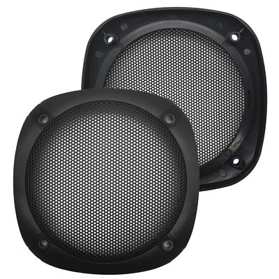 2 Pcs for 4 Inch High Grade Square Speaker Grill Cover 4" Car Audio Decorative Circle Metal Mesh Grill Protection Net 126x126mm/4.96x4.96in