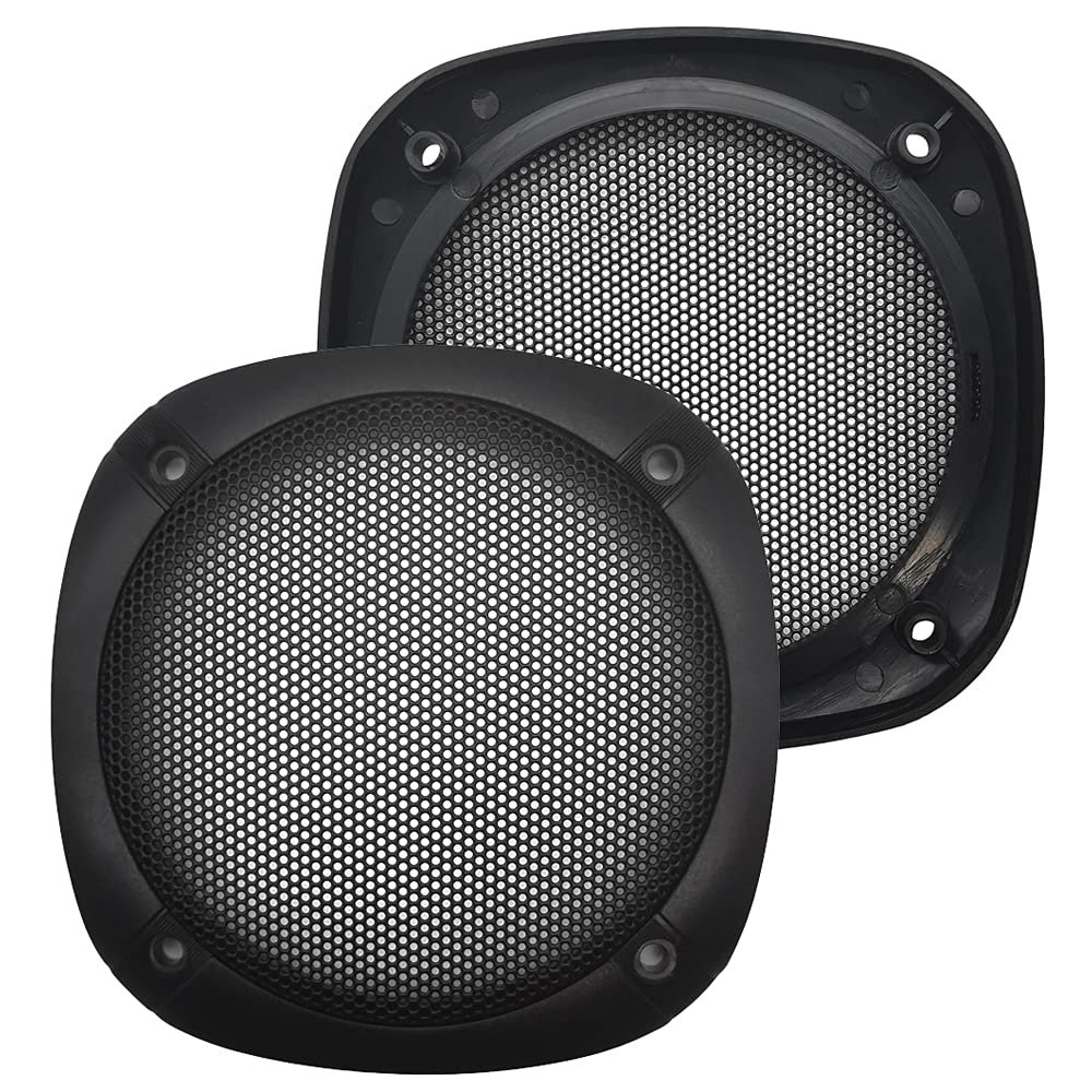 2 Pcs for 4 Inch High Grade Square Speaker Grill Cover 4" Car Audio Decorative Circle Metal Mesh Grill Protection Net 126x126mm/4.96x4.96in