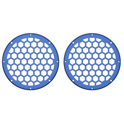 US Stock Advanblack x XBS Color Matched HEX 6.5'' Speaker Grills(2 pcs) Fit for Harley Touring Lower Fairing 6 1/2 Speakers (Superior Blue)