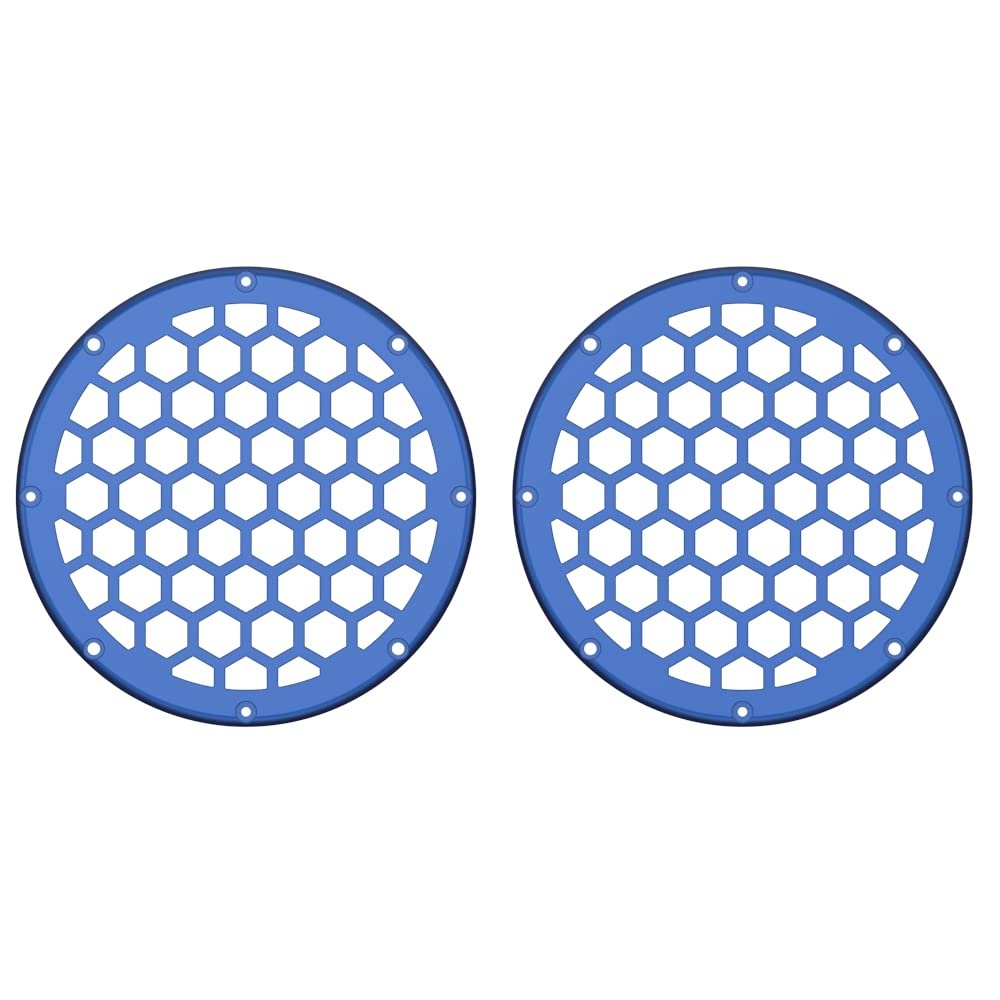 US Stock Advanblack x XBS Color Matched HEX 6.5'' Speaker Grills(2 pcs) Fit for Harley Touring Lower Fairing 6 1/2 Speakers (Superior Blue)