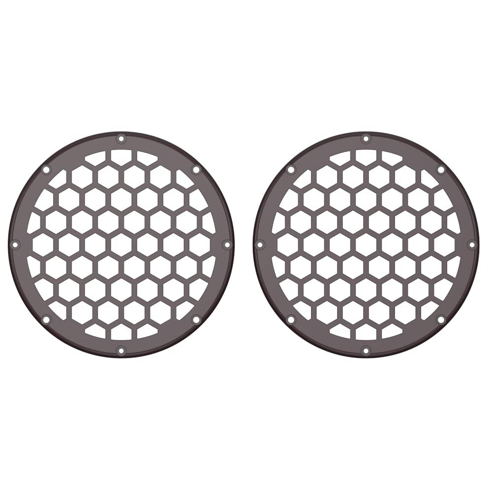 Advanblack x XBS Color Matched HEX 6.5'' Speaker Grills(2 pcs) Fit for Harley Touring Lower Fairing 6 1/2 Speakers (Black Cherry)