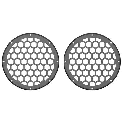 Advanblack x XBS Color Matched HEX 6.5'' Speaker Grills(2 pcs) Fit for Harley Touring Lower Fairing 6 1/2 Speakers (Black Quartz)