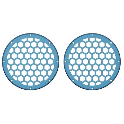 Advanblack x XBS Color Matched HEX 6.5'' Speaker Grills(2 pcs) Fit for Harley Touring Lower Fairing 6 1/2 Speakers (Daytona Blue)