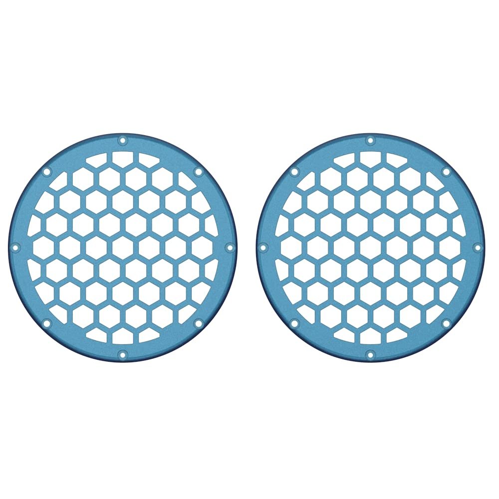 Advanblack x XBS Color Matched HEX 6.5'' Speaker Grills(2 pcs) Fit for Harley Touring Lower Fairing 6 1/2 Speakers (Daytona Blue)