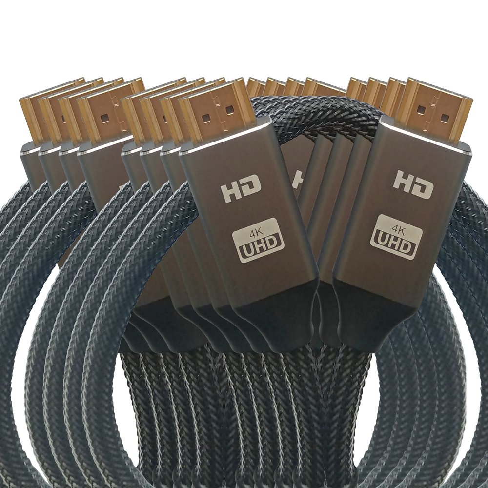 FAzuFlt 0.5m x8PCS 4K HDMI Cable, High Speed, 18Gbps, HDMI 2.0 Cable, 3D, eARC, Braided HDMI Cord for TV, Computer Etc