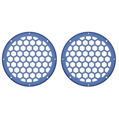 Advanblack x XBS Color Matched HEX 6.5'' Speaker Grills(2 pcs) Fit for Harley Touring Lower Fairing 6 1/2 Speakers (Blue Max)