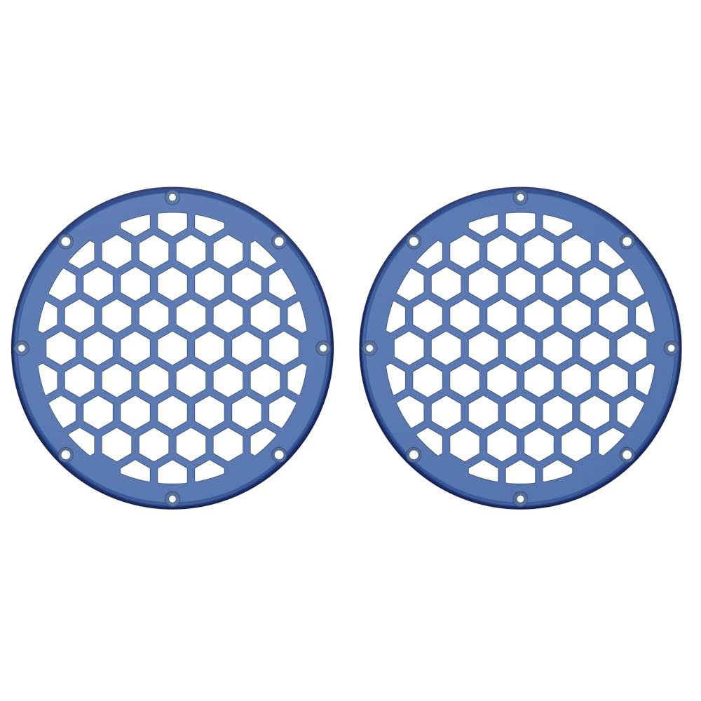 Advanblack x XBS Color Matched HEX 6.5'' Speaker Grills(2 pcs) Fit for Harley Touring Lower Fairing 6 1/2 Speakers (Blue Max)