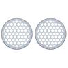 Advanblack x XBS Color Matched HEX 6.5'' Speaker Grills(2 pcs) Fit for Harley Touring Lower Fairing 6 1/2 Speakers (Brilliant Silver) view 1